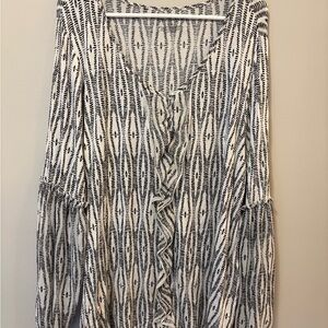 Lane Bryant Monochrome Patterned Top